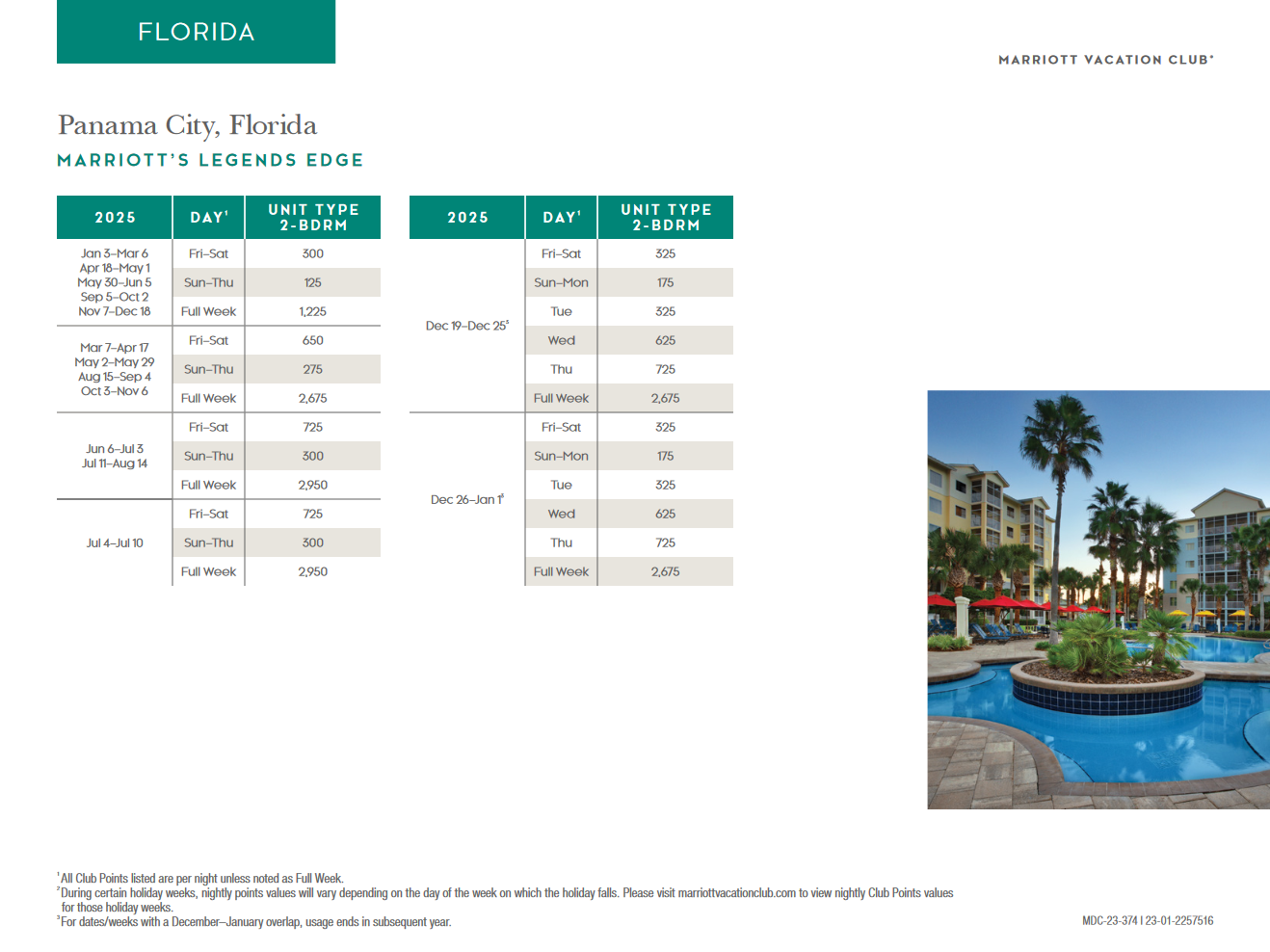 Marriott Legends Edge Points Chart 2024 2025 Advantage Vacation